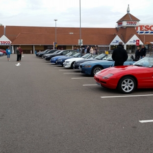 Tesco Car Park meet up before heading to the circuit