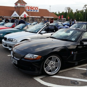 Tesco Car Park meet up before heading to the circuit