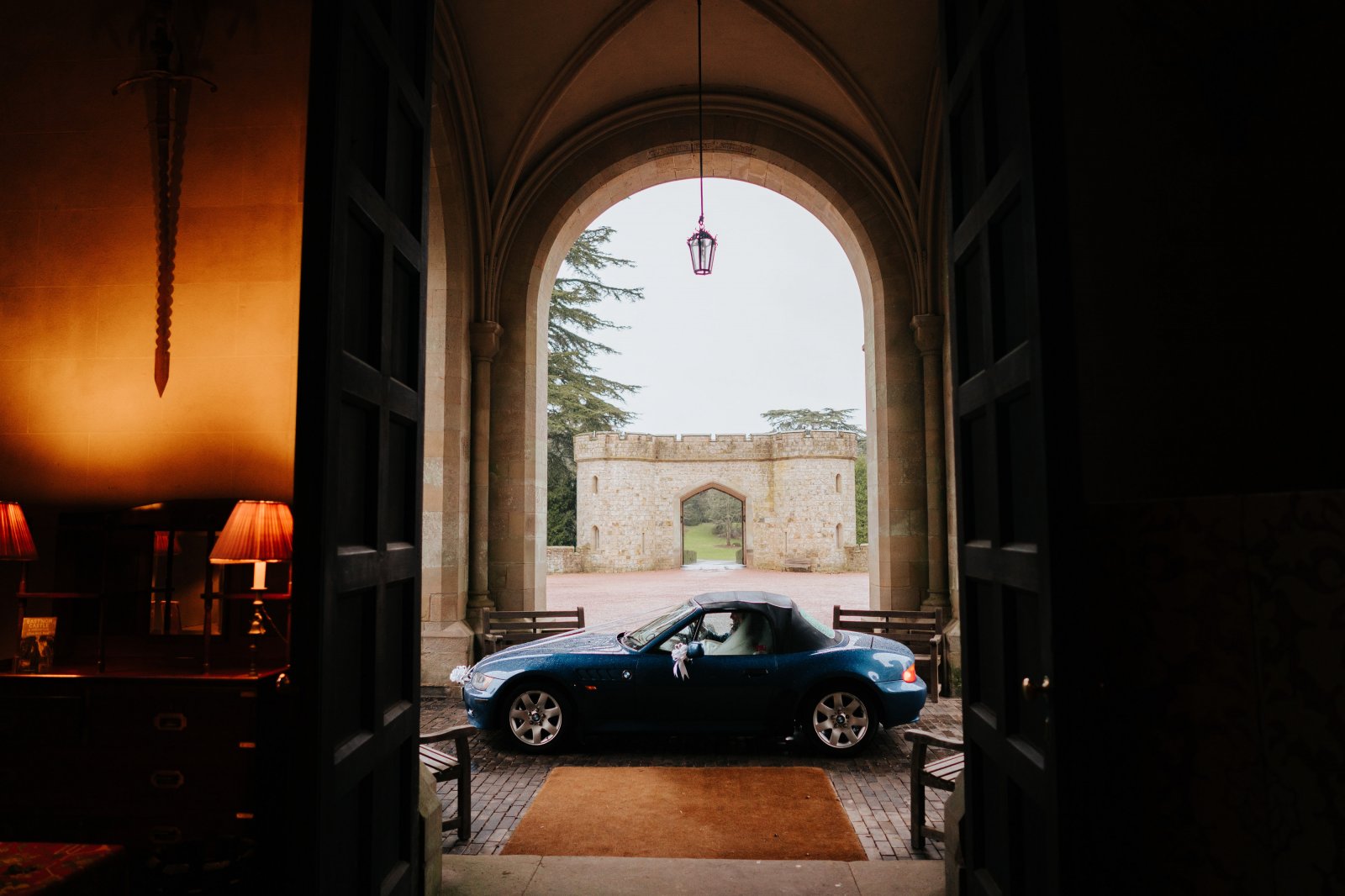 Arrival at Eastnor Castle