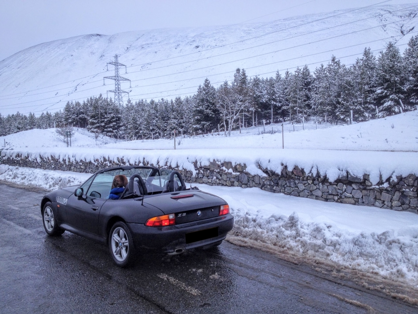 Over the Cairngorms with the hood down - Drumochter Pass 1508ft